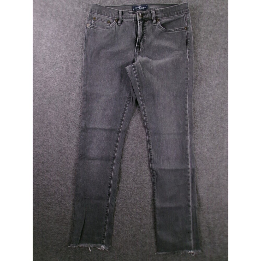 American Living Jeans Womens 4 Black Faded Straight Leg Regular Classic Casual